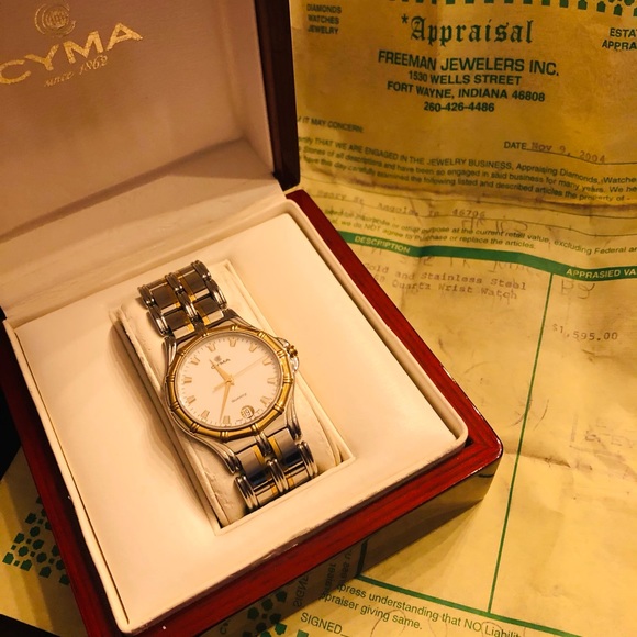 cyma Accessories New 8k Gold Cyma Watch With Appraisal Value 1595